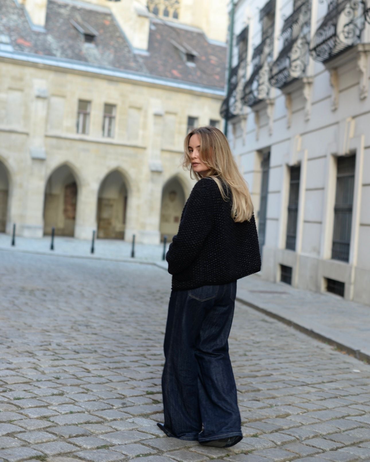 Cardigan Aria Chiné Noir - VUUNA SPECIALS