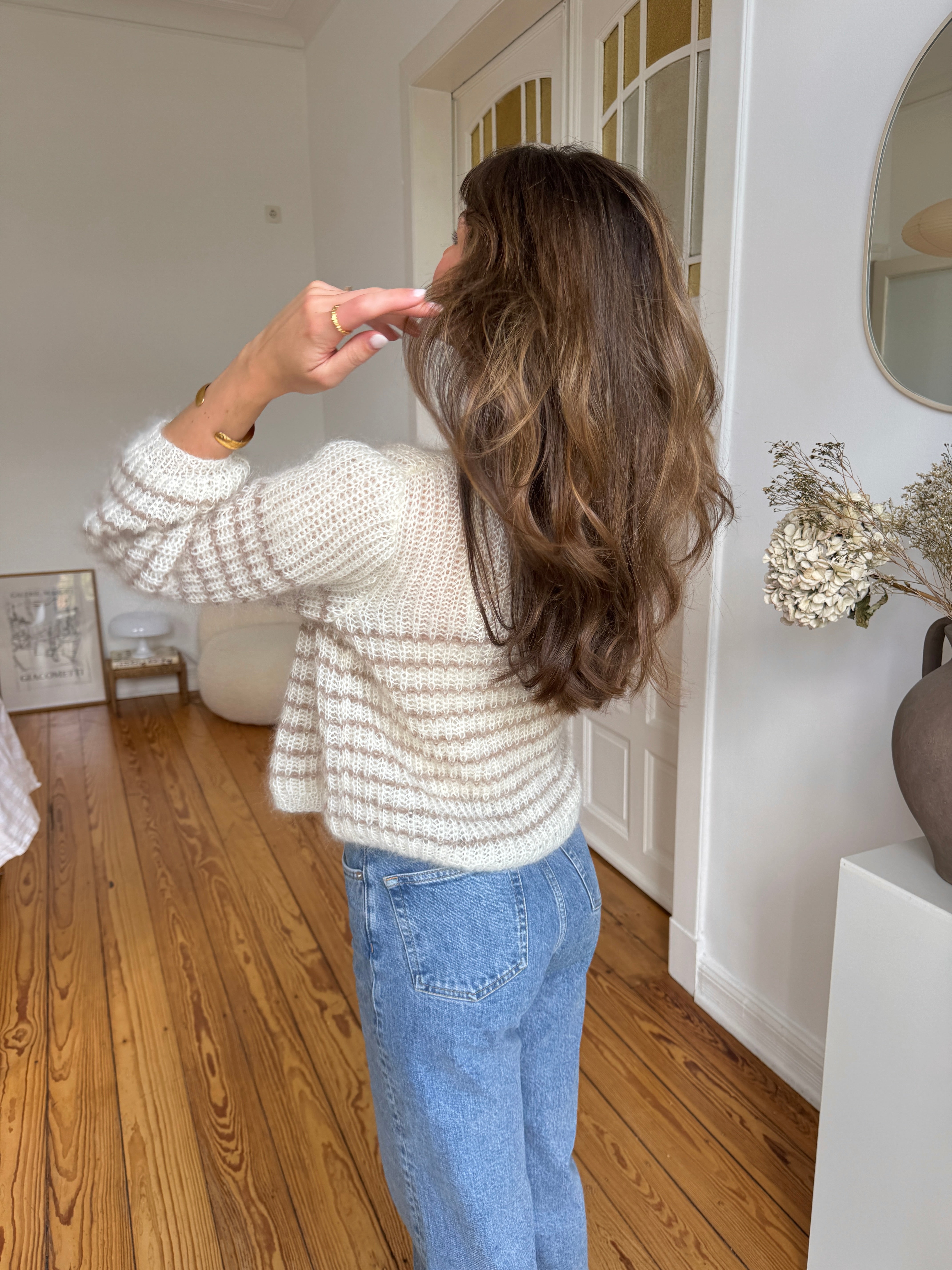 Eleonore Striped Blanc Beige - Vuuna & Laureen *Précommande