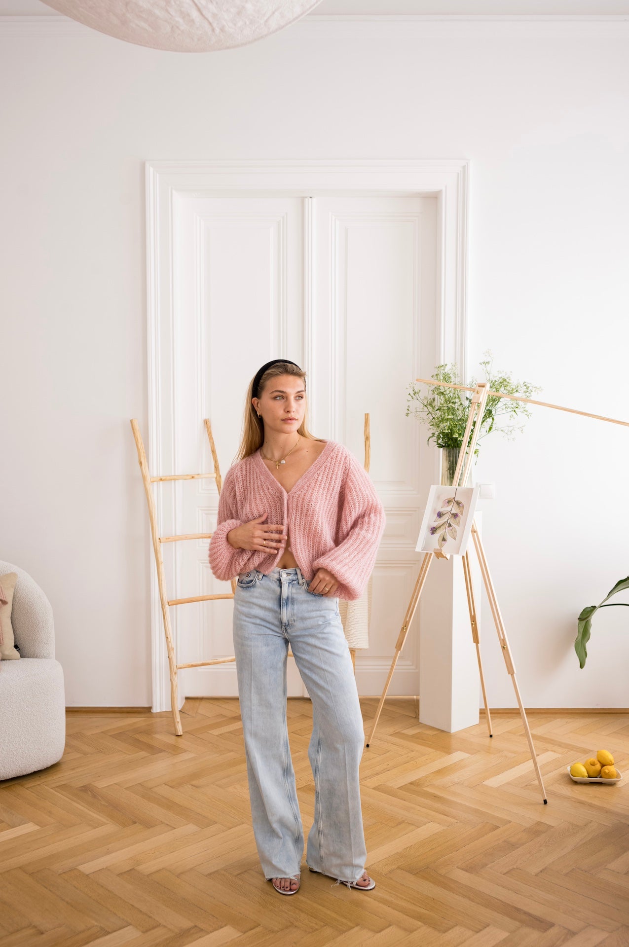 Cardigan Mia Chiné Dusty Rose