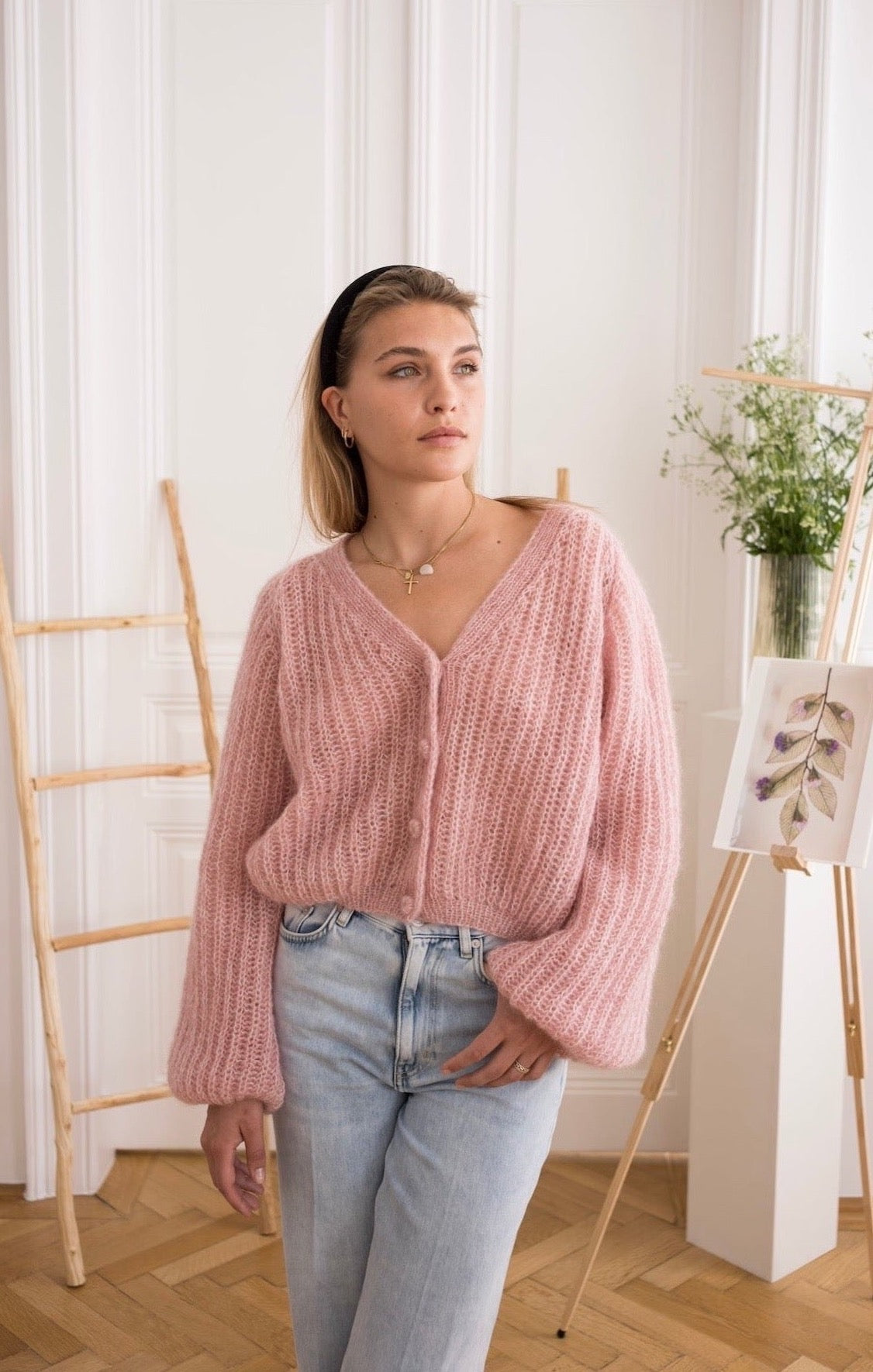 Cardigan Mia Chiné Dusty Rose