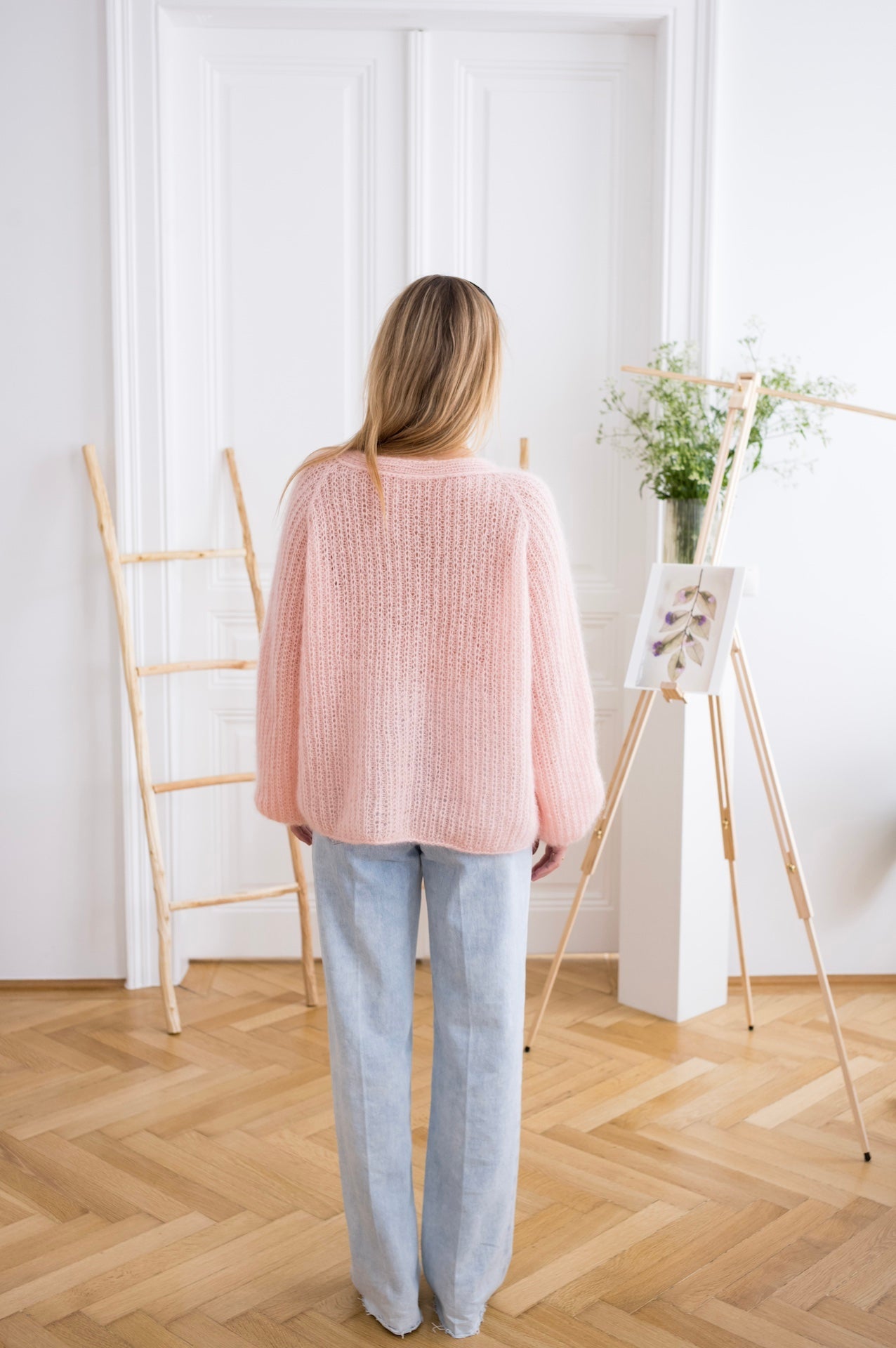 Cardigan Mia Long - Rose Clair