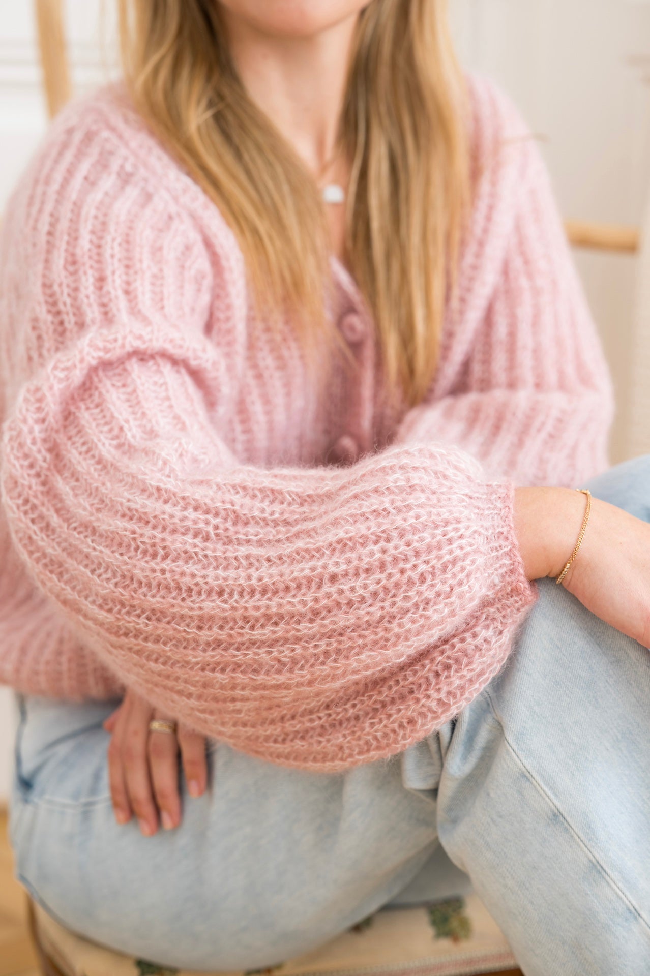 Cardigan Mia Chiné Dusty Rose