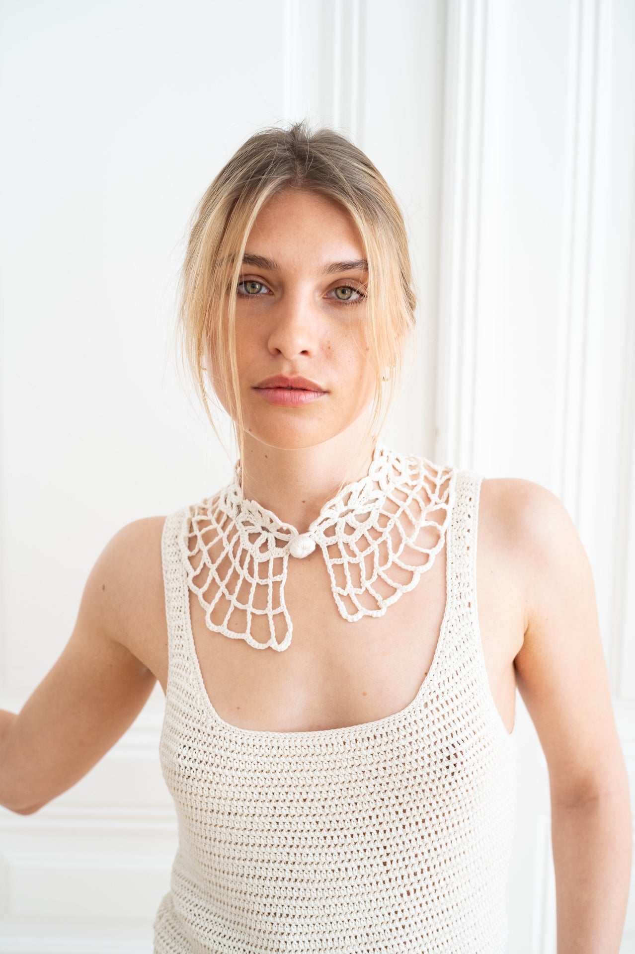 Col Claudine en Crochet de Soie