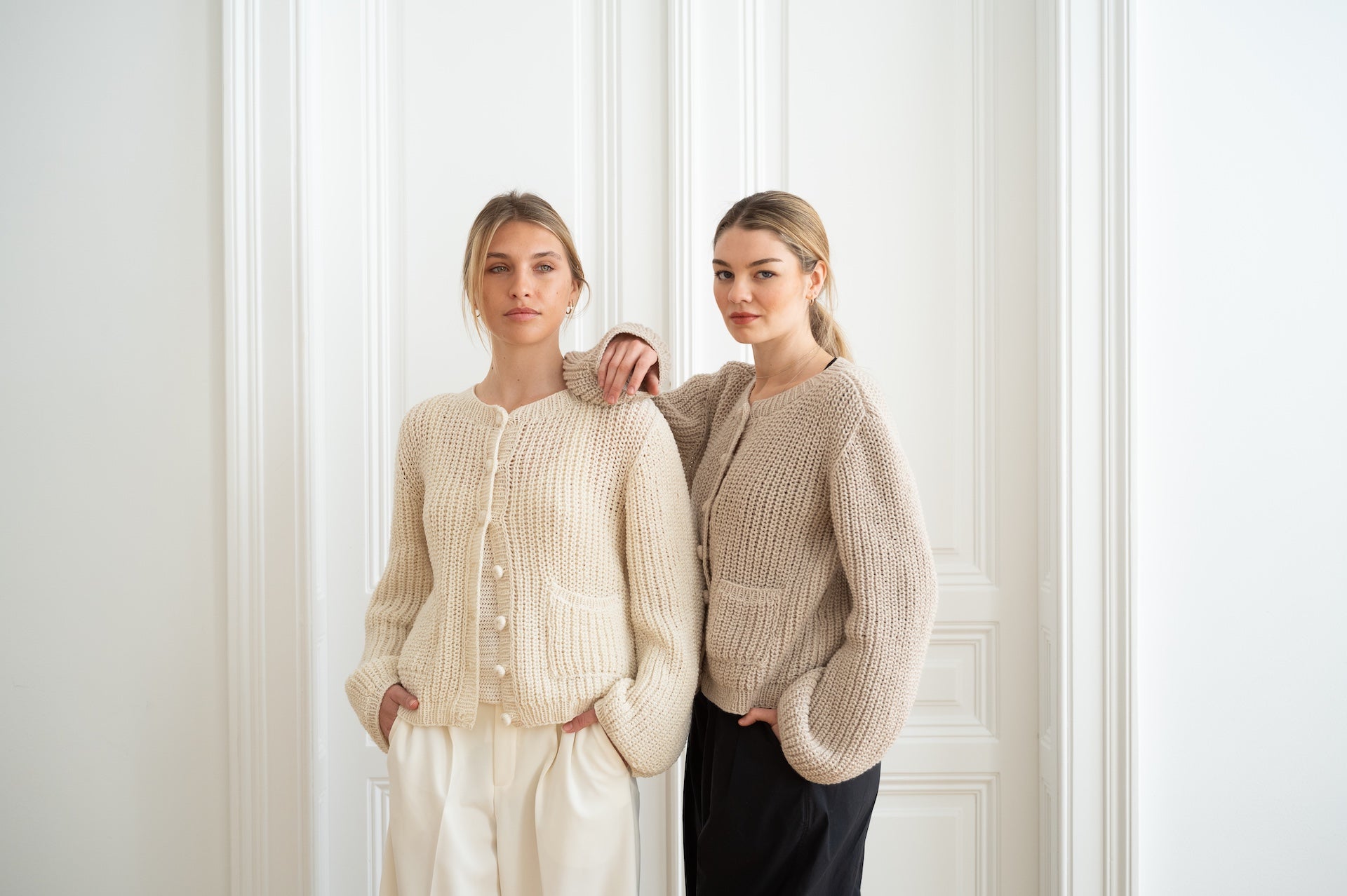 Cardigan en cachemire Mimi blanc cassé