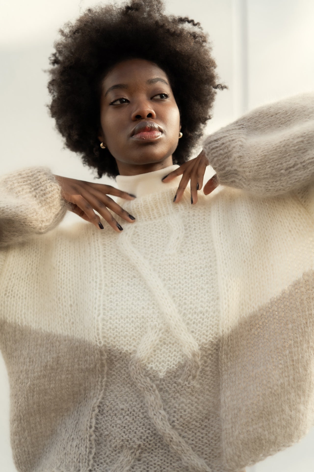 Bibi Sweater White Beige - Vuuna Essential