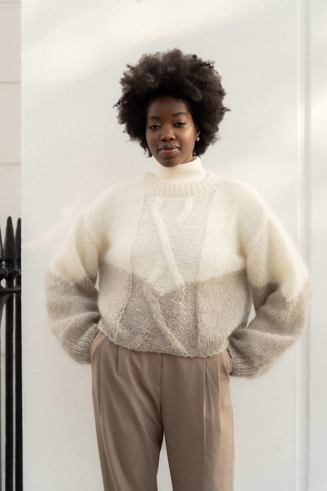 Bibi Sweater White Beige - Vuuna Essential