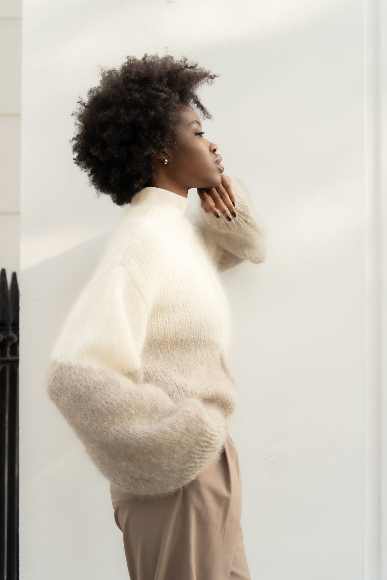 Bibi Sweater White Beige - Vuuna Essential