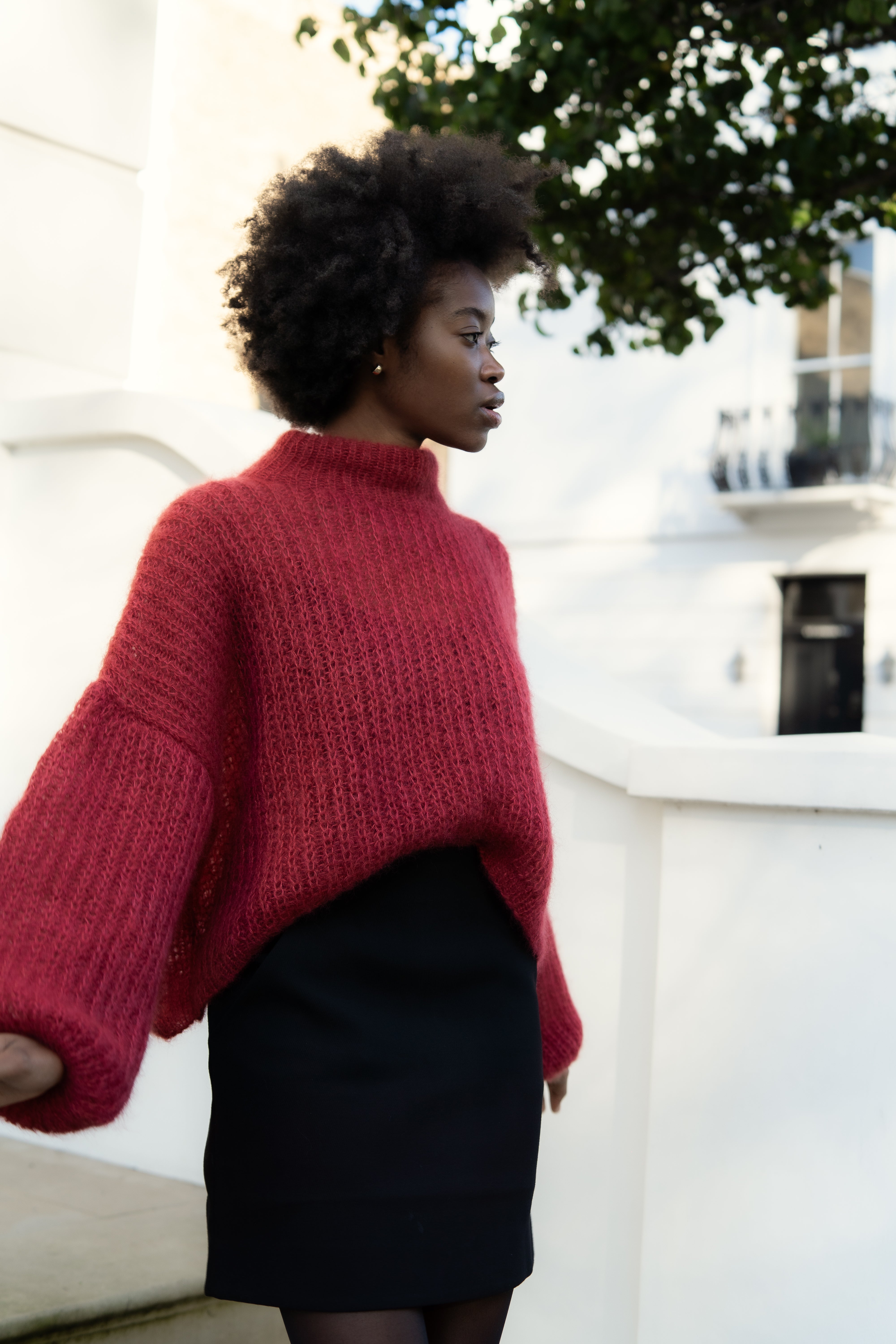 Helen Sweater Cherry Red