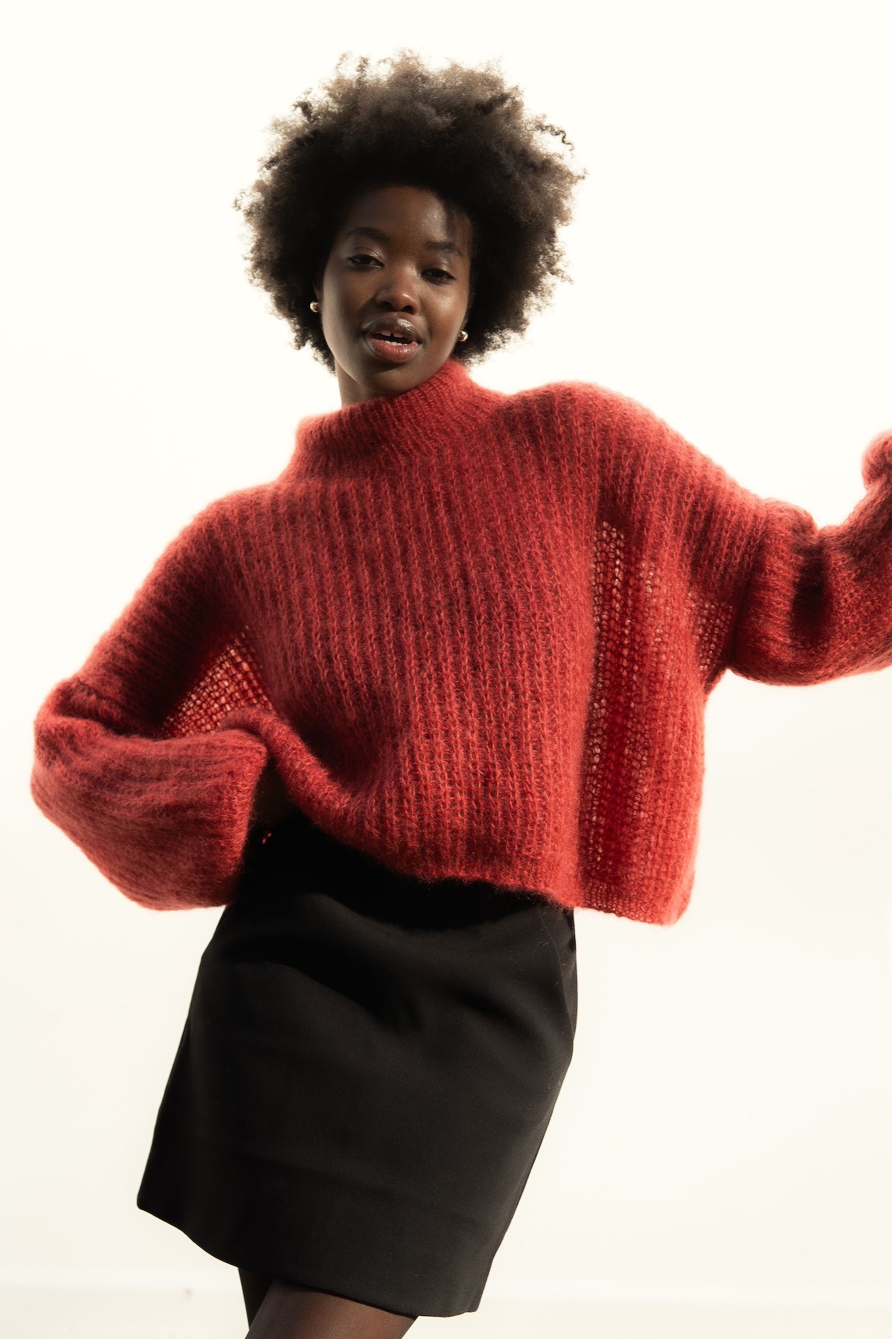 Helen Sweater Cherry Red