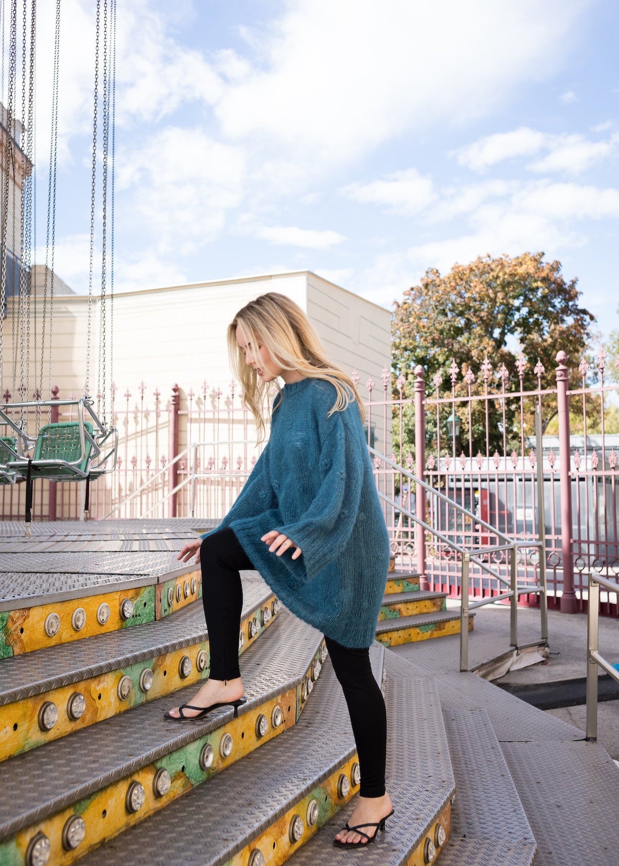 Button Sweater Petrol Blue - VUUNA & VIENNA *Pre-Order