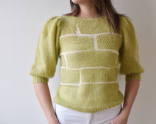 Load image into Gallery viewer, Puff Sleeve Sweater David Light Green
