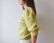 Load image into Gallery viewer, Puff Sleeve Sweater David Light Green
