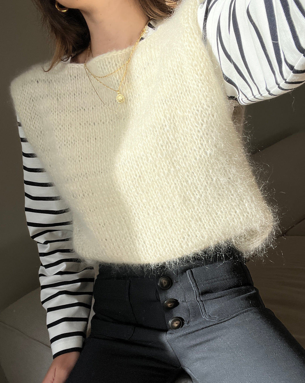 Loulou Vest Off-White - Vuuna & Laureen